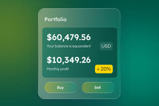 Panel de trading de criptomonedas Vela Rentivo con información en tiempo real